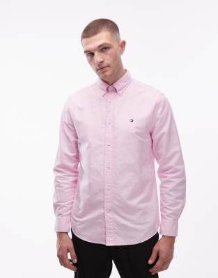 Tommy Hilfiger heritage long sleeve oxford shirt in pink