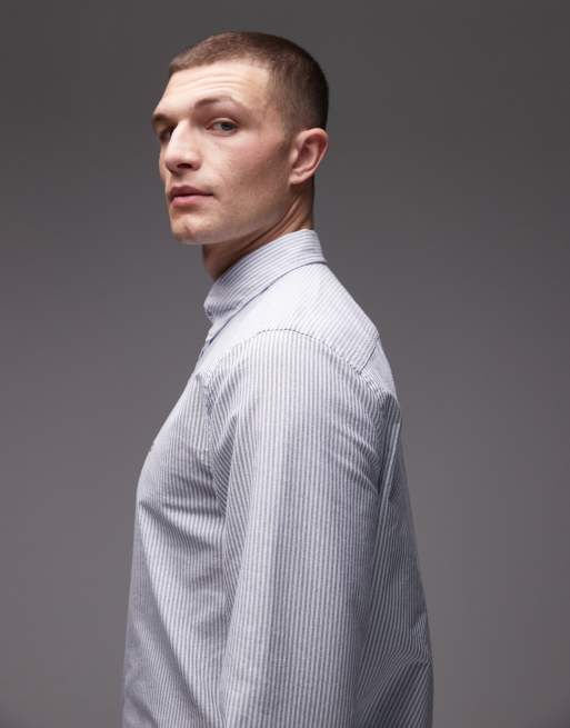 Tommy Hilfiger heritage Oxford long sleeve shirt in light blue , 4 of 5