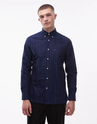 Tommy Hilfiger heritage oxford pin stripe shirt in navy