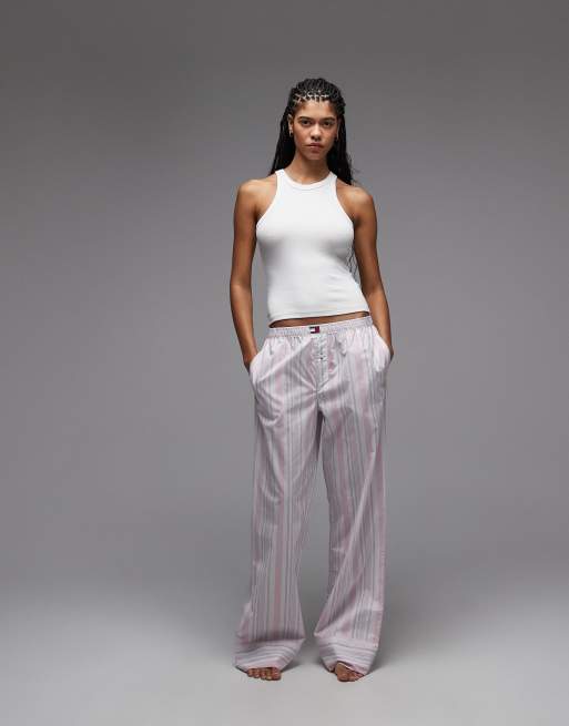 Tommy Hilfiger - Heritage - Pantalones de pijama a rayas rosas de popelina, 2 de 5