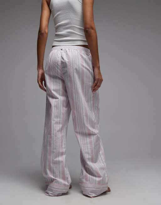 Tommy Hilfiger - Heritage - Pantalones de pijama a rayas rosas de popelina, 3 de 5