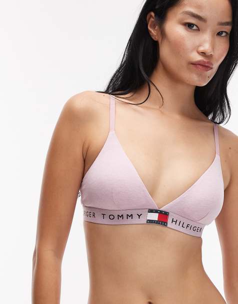 Tommy Hilfiger – Heritage – Różowy biustonosz z trójkątnymi miseczkami - view 1