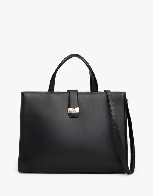 Tommy Hilfiger - Heritage - Sacoche avec plaque à monogramme TH - Noir