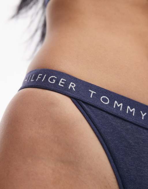 Tommy Hilfiger – Heritage – Tanga in Heide-Marineblau mit klassischem Logo, 4 von 4