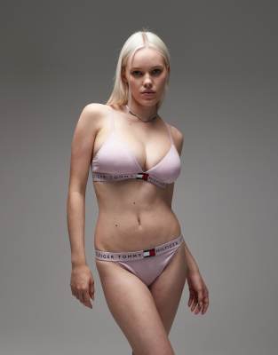 Tommy Hilfiger Heritage Tanga Thong In Pink