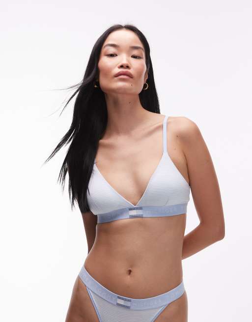 Tommy Hilfiger - Heritage - Triangel bh in lichtblauw