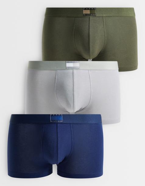 Tommy Hilfiger – Heritage – Zestaw 3 par bokserek w kolorach khaki, granatowym i szarym - view 1