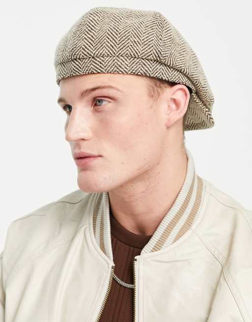 Beige best sale newsboy cap