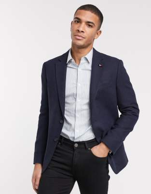 tommy hilfiger herringbone blazer