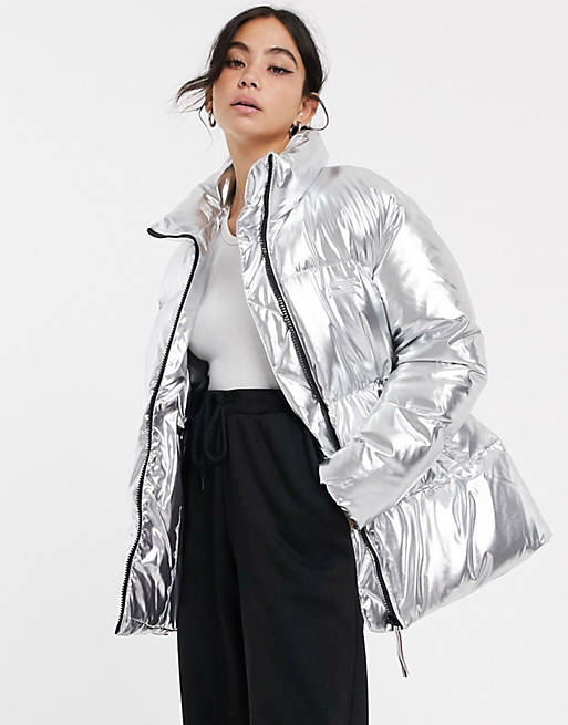 Tommy Hilfiger High Gloss metallic quilted jacket | ASOS