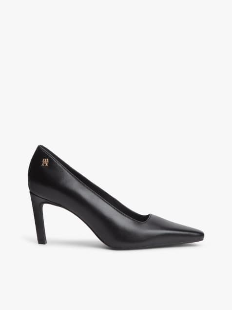 Tommy Hilfiger – High Heels aus Leder in Schwarz mit TH-Monogramm - view 1