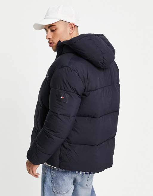 Tommy Hilfiger – High Loft – Granatowa kurtka ocieplana z kapturem, 2 z 4