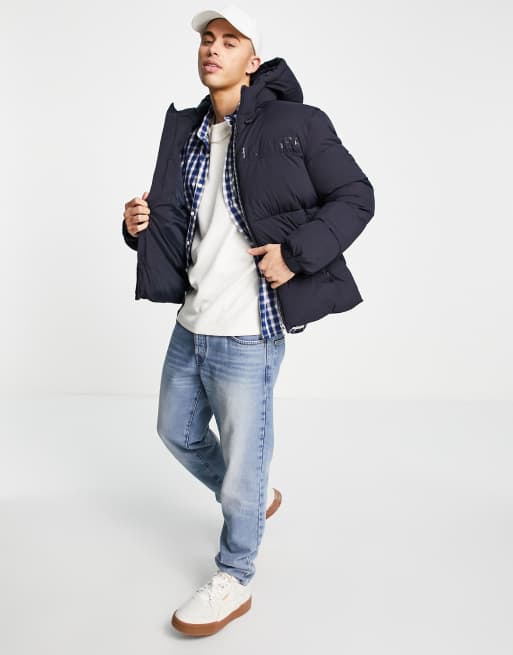 Tommy Hilfiger – High Loft – Granatowa kurtka ocieplana z kapturem, 4 z 4