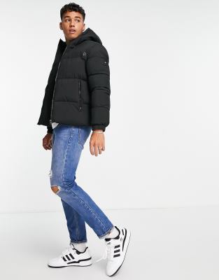 black puffer jacket mens tommy hilfiger