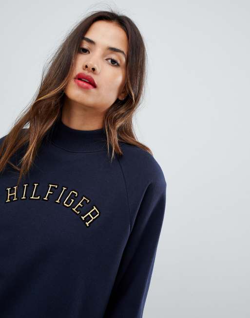 Tommy hilfiger high store neck logo sweatshirt