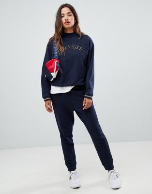 tommy hilfiger high neck logo sweatshirt