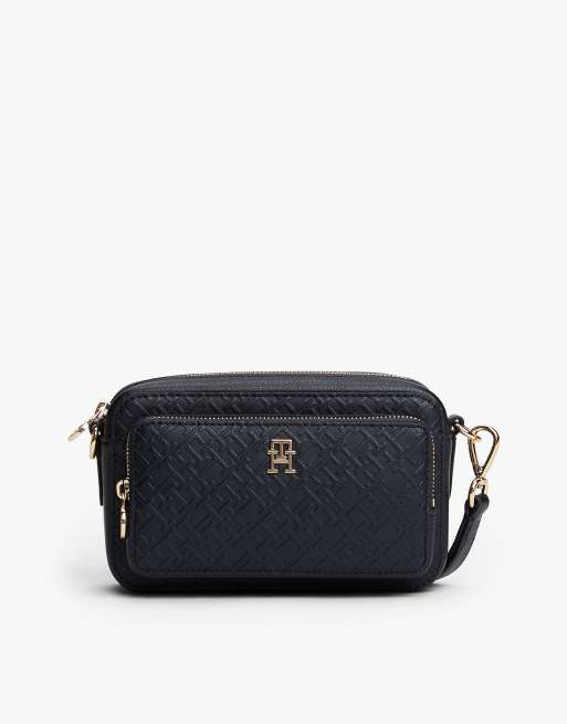 Tommy Hilfiger - Hilfiger Icon - Sac bandoulière monogramme TH embossé - Bleu marine