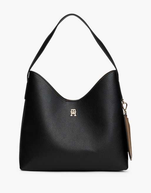 Tommy Hilfiger - Hilfiger Icon - Sac porté épaule avec monogramme TH - Noir