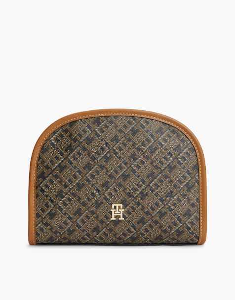 Tommy Hilfiger Hilfiger icon th trousse de toilette imprimé monogramme marron clair - view 1