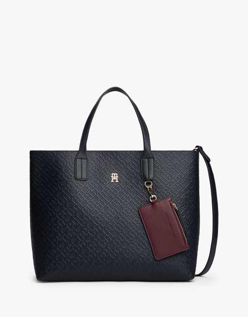 Tommy Hilfiger - Hilfiger Icon - Tote bag à monogramme TH embossé - Bleu marine