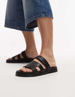 Hochwertige Sandalen in Schwarz Schwarz 44