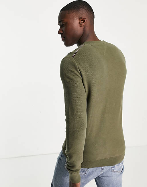 Tommy Hilfiger Honeycomb Crew Neck Sweater Homme