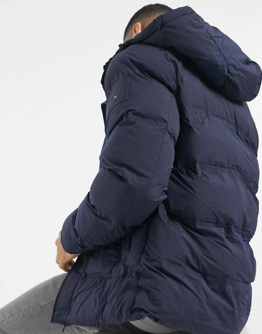 Padded hooded discount stretch bomber jacket