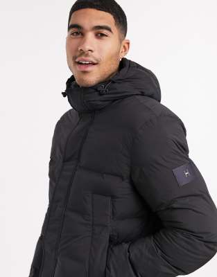 tommy hilfiger black bubble jacket