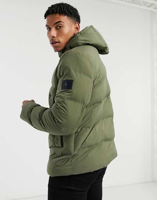 Tommy hilfiger best sale puffer jacket green