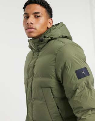 tommy hilfiger khaki puffer jacket