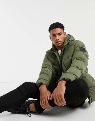 tommy hilfiger khaki puffer jacket