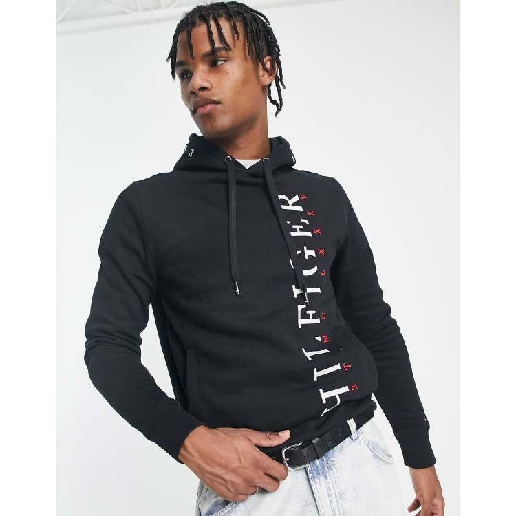 Mens black outlet tommy hilfiger hoodie