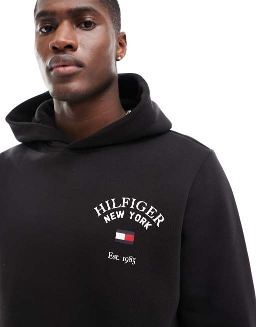 Tommy hilfiger best sale hoodie zwart