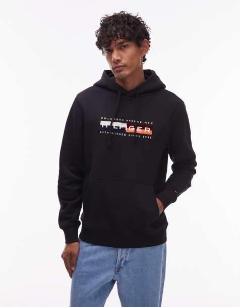 Tommy Hilfiger - Hoodie met kleurbloklogo in zwart - view 1