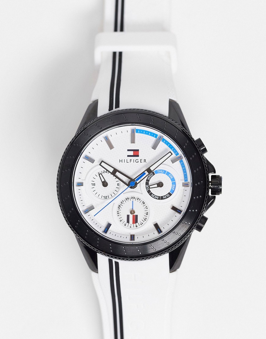 Tommy Hilfiger - Horloge voor heren met siliconenband in wit 1791862