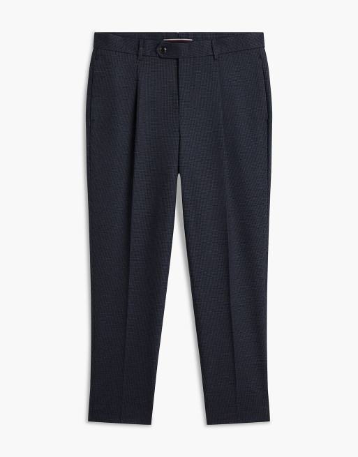 Tommy Hilfiger Hose mit New-York-Labelmuster in Marineblau, schmal zulaufend, 5 von 6