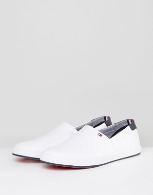 tommy hilfiger white slip on sneakers