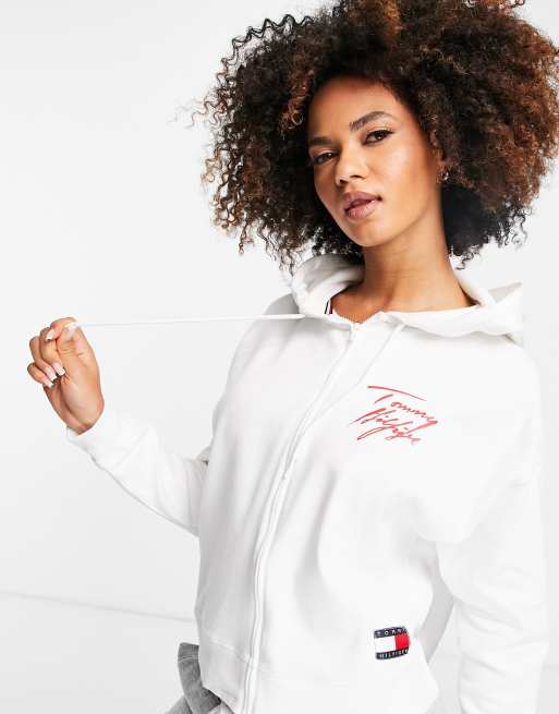 Tommy Hilfiger - Hættetrøje med '85'-logo i hvid, 2 af 4