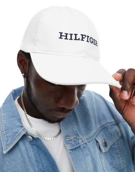 Tommy Hilfiger - Hvid kasket med typelogo