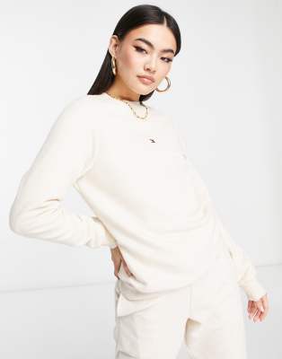 Tommy Hilfiger icon 2.0 lounge crew neck sweatshirt in oatmeal