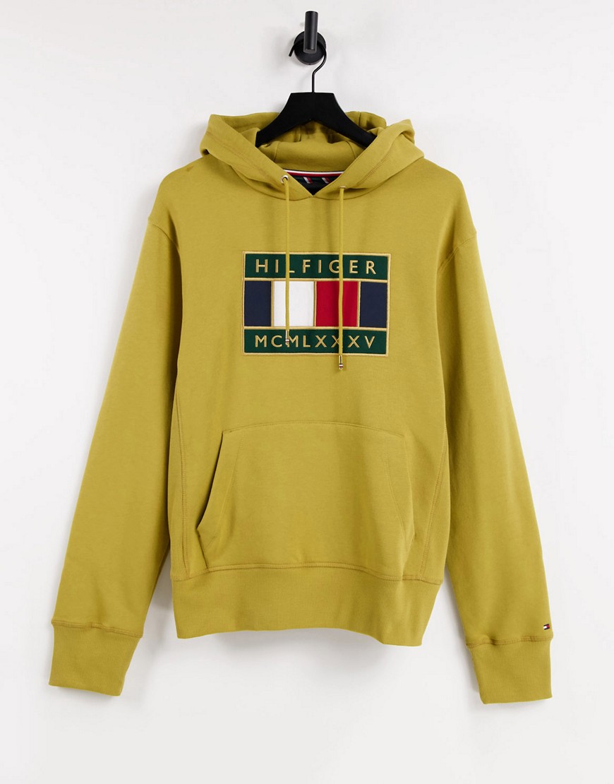 Tommy Hilfiger icon badge hoodie-Yellow