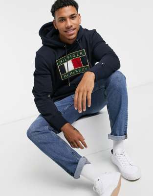 tommy jeans badge logo hoodie