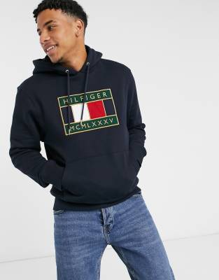 tommy jeans badge logo hoodie