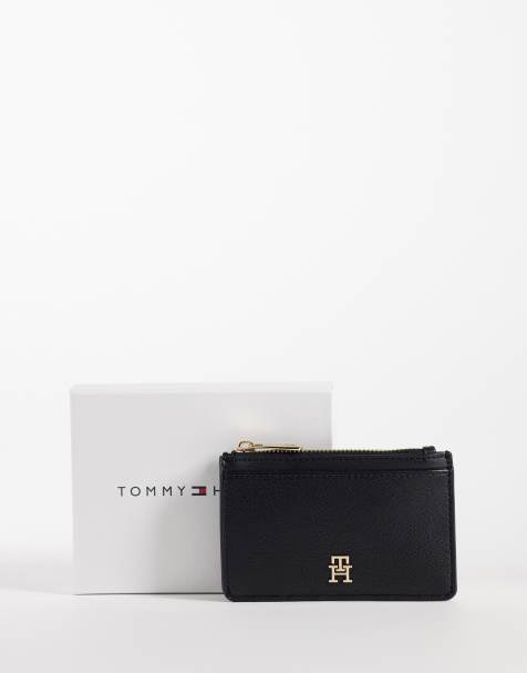 Tommy Hilfiger icon card holder in black - view 1