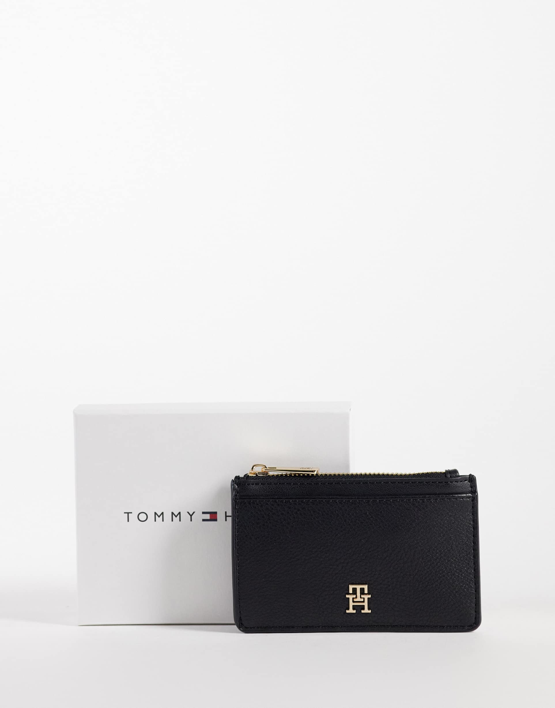 tommy hilfiger icon card holder in black