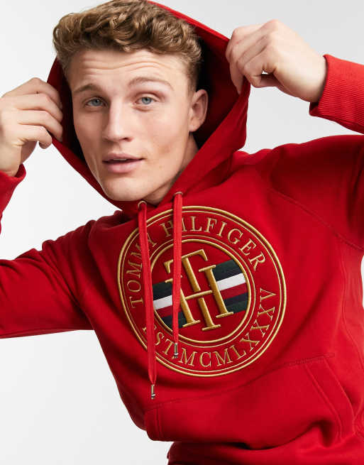 Tommy Hilfiger LOGO HOODY - Hoodie - red 