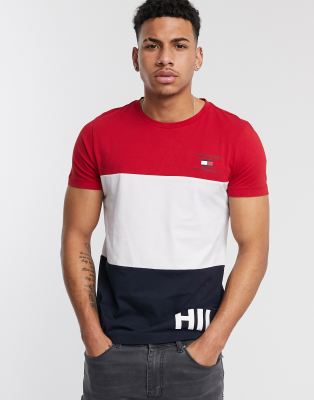 tommy hilfiger t shirt red white