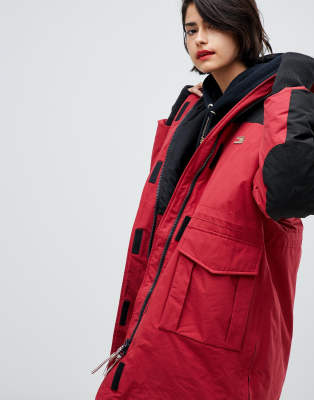 tommy hilfiger icon color block parka
