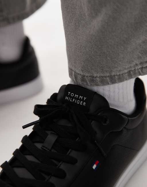 Tommy Hilfiger – Icon – Court-Sneaker aus Leder in Schwarz, 5 von 5