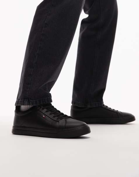 Tommy Hilfiger icon court sneakers in black - view 1